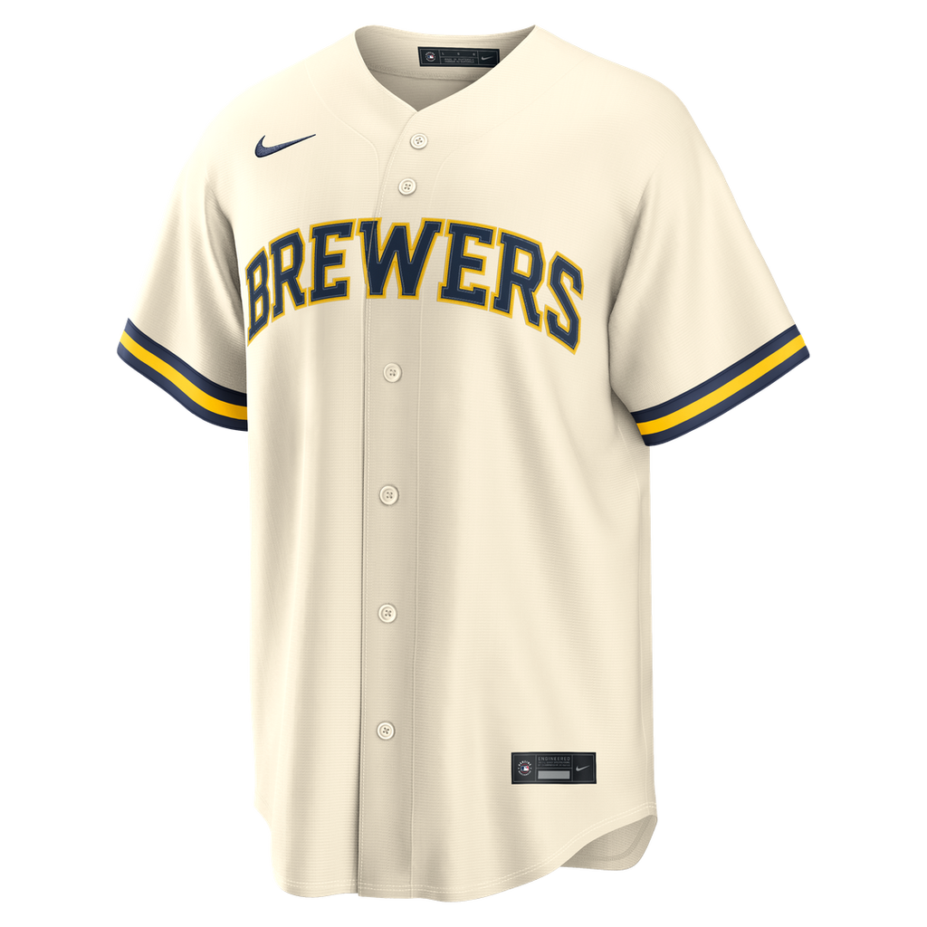 Jackson Chourio Milwaukee Brewers Home Jersey - Cream