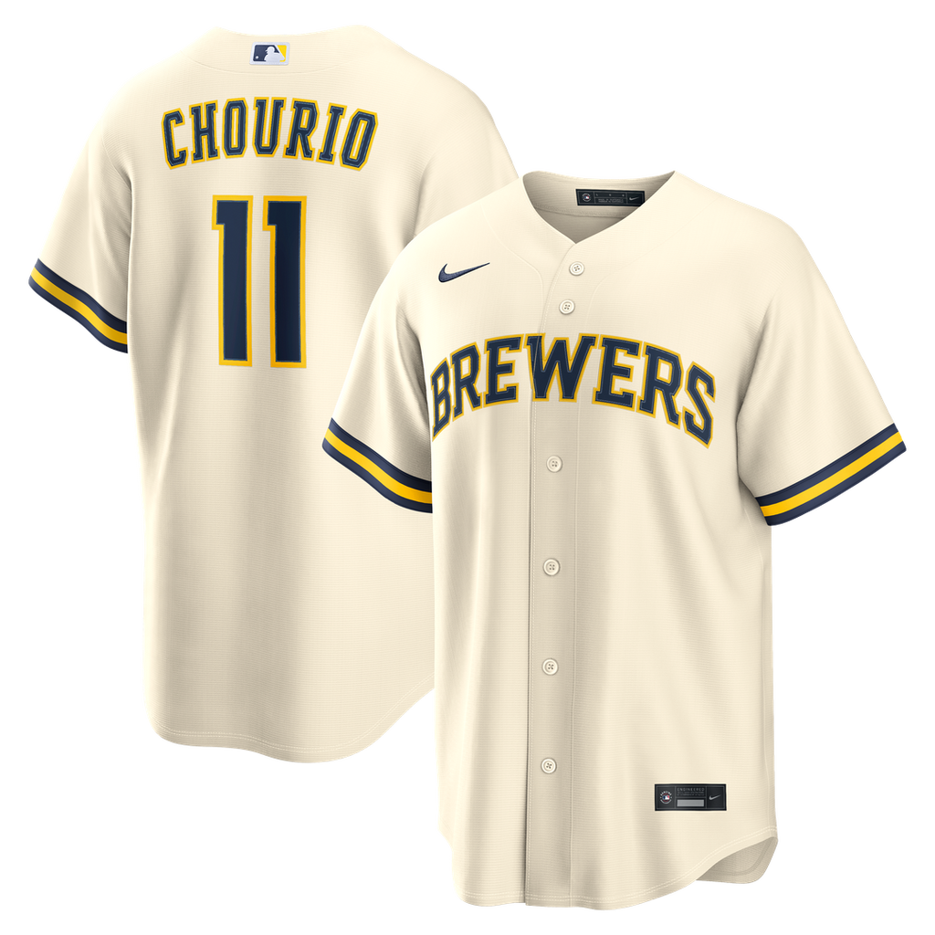 Jackson Chourio Milwaukee Brewers Home Jersey - Cream