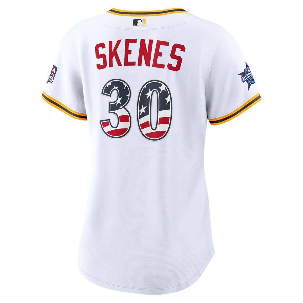 2026 All-Star Edition Stars & Stripes Women's Pittsburgh Pirates Paul Skenes White Jersey