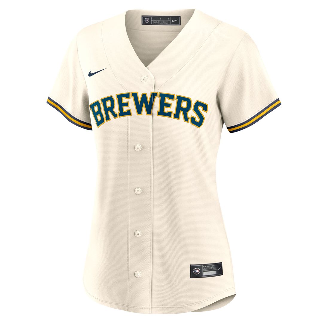 Blake Perkins Milwaukee Brewers Women's Home Jersey - Cream