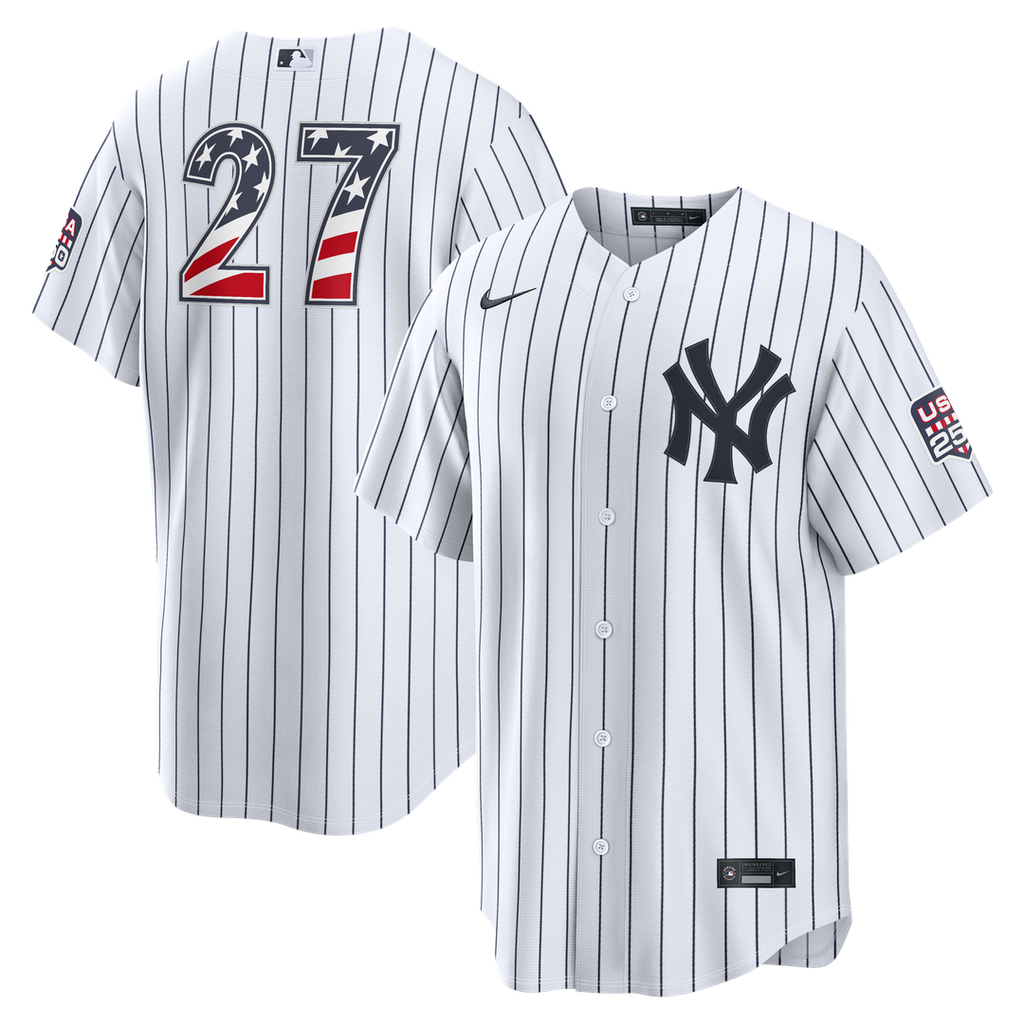 Fourth of July New York Yankees Giancarlo Stanton White USA 250 Jersey