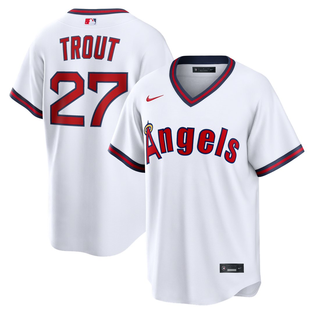 Mike Trout Los Angeles Angels Road Jersey - Gray