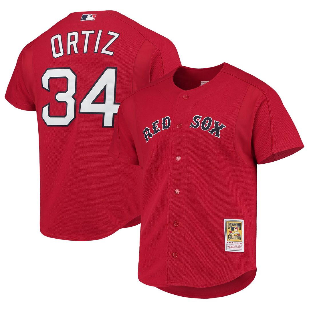 David Ortiz Boston Red Sox Mesh Jersey - Kelly Green