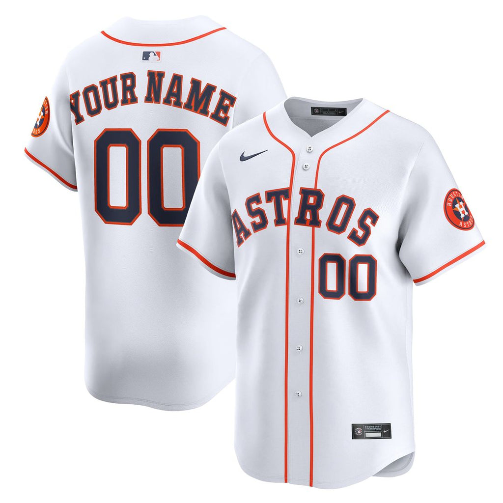 Houston Astros Youth Home Custom Jersey - White