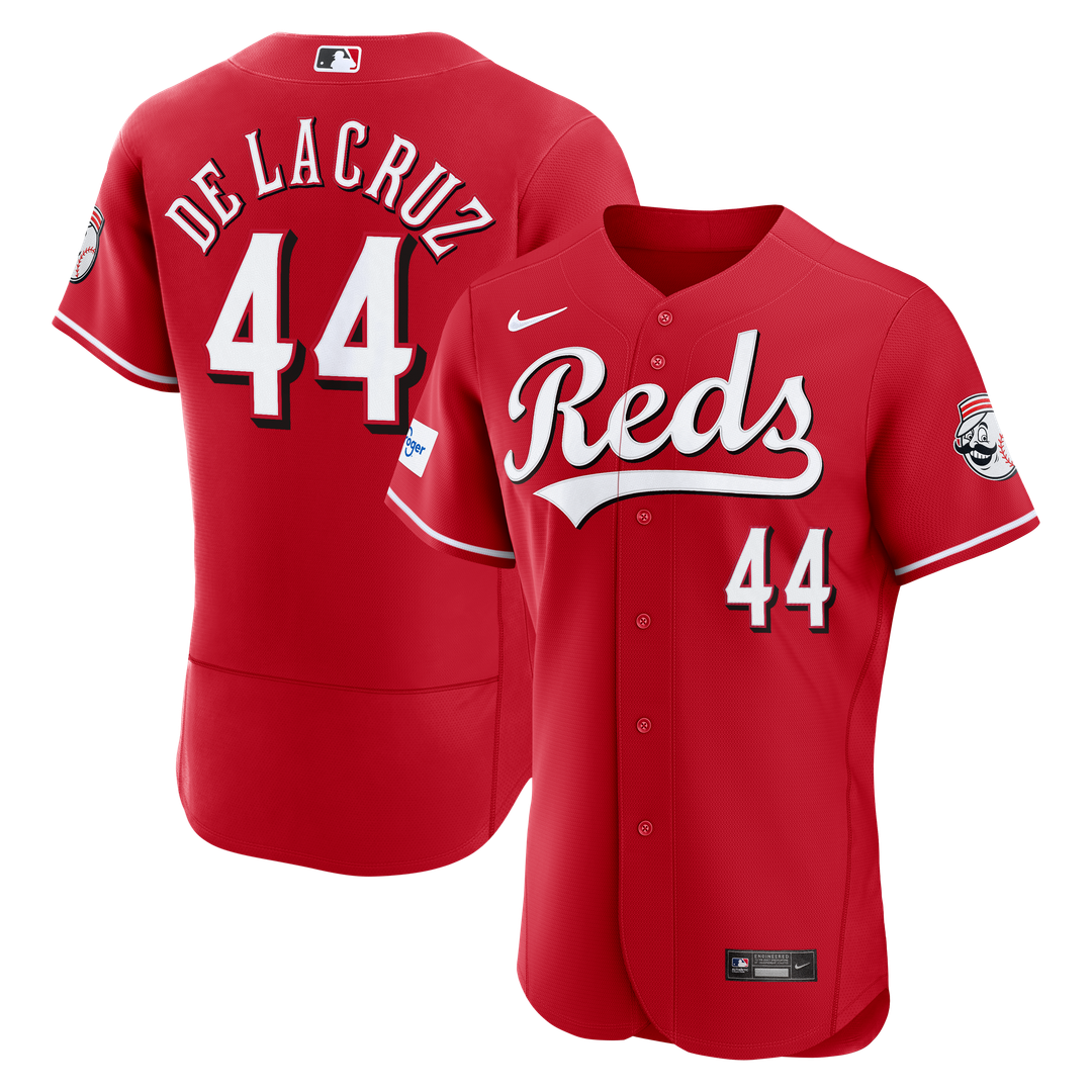 Elly De La Cruz Cincinnati Reds Home Authentic Sponsor Patch Jersey - White