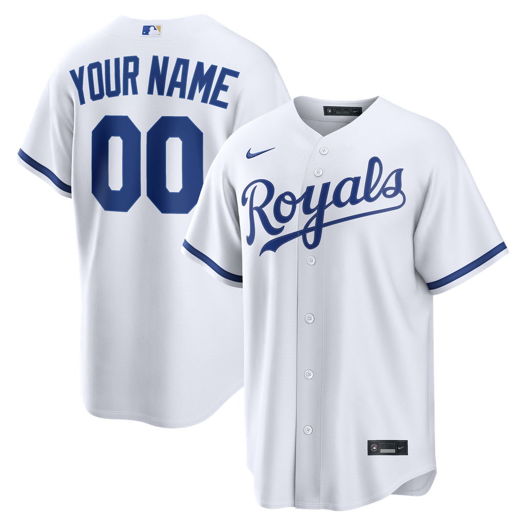 Kansas City Royals Home Replica Custom Jersey - White