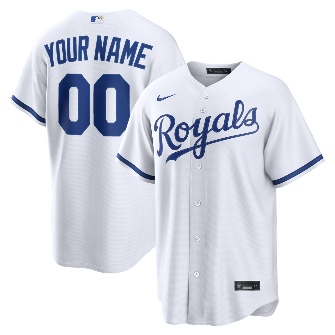 Kansas City Royals Home Replica Custom Jersey - White