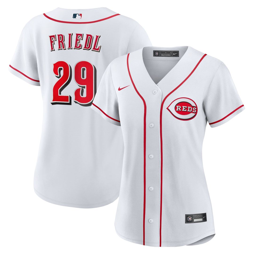 TJ Friedl Cincinnati Reds Women's Home Jersey - White