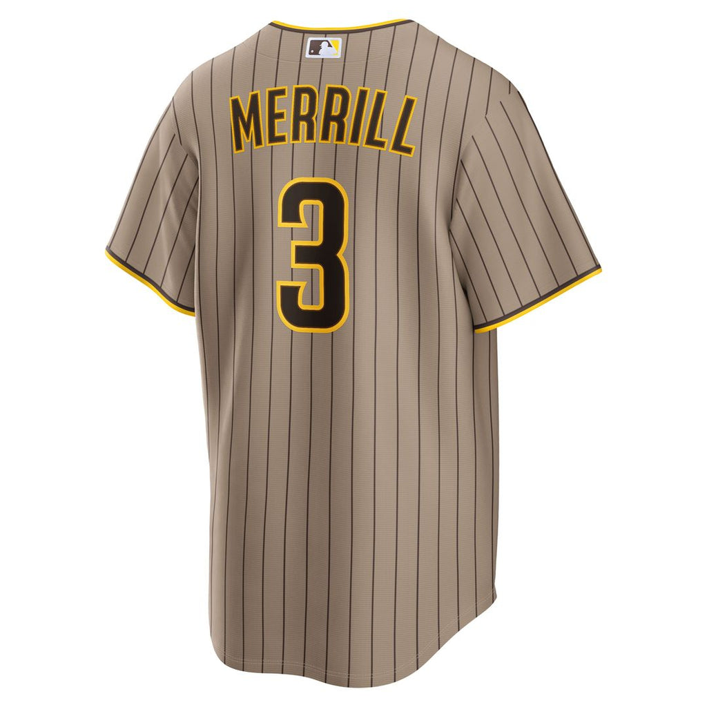 Jackson Merrill San Diego Padres Road Jersey - Brown
