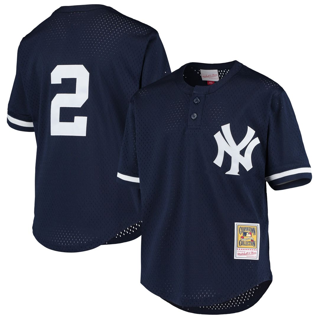 Derek Jeter New York Yankees Youth Mesh Jersey - Navy