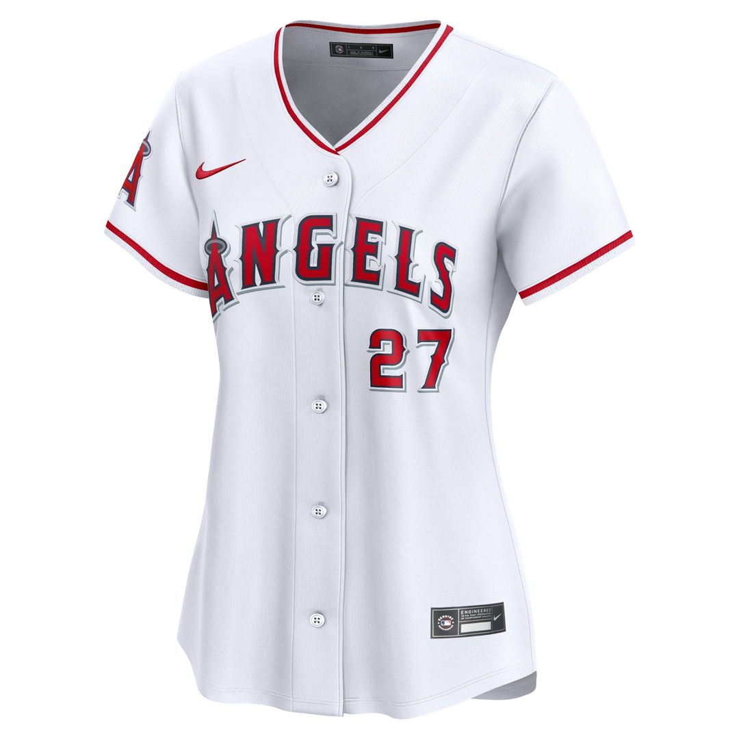 Mike Trout Los Angeles Angels Women's Home Jersey - White