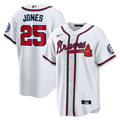 Andruw Jones Atlanta Braves Home Replica 2026 Hall of Fame Patch Jersey - White