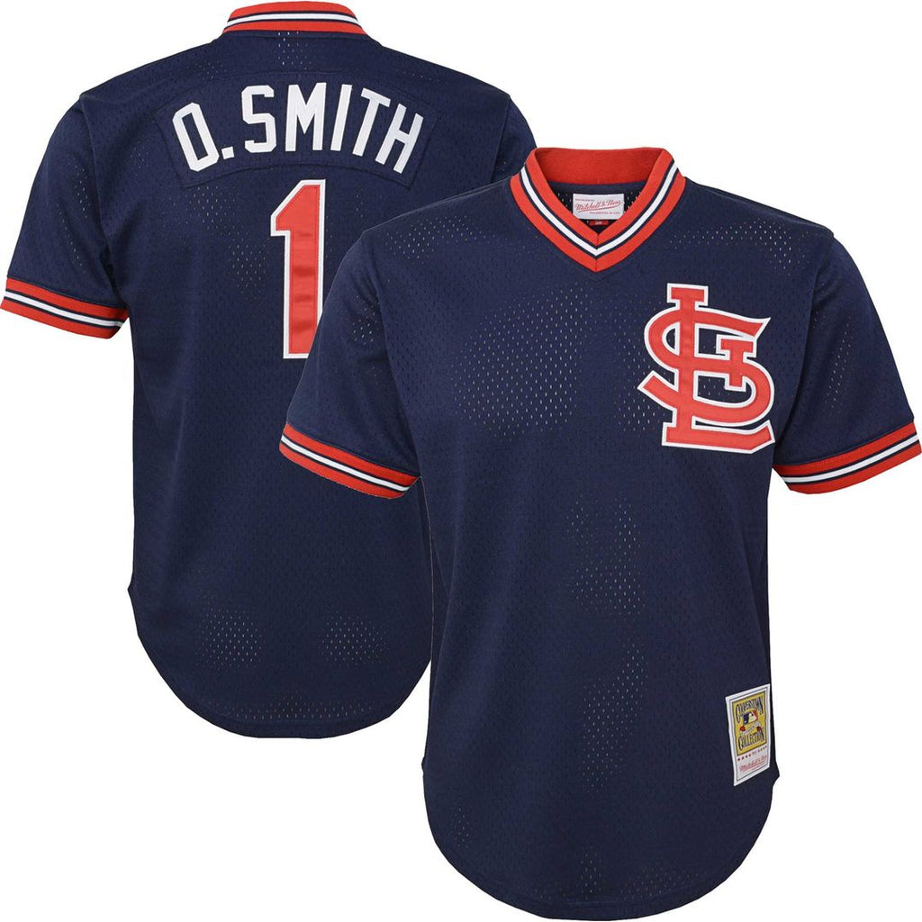 Ozzie Smith St. Louis Cardinals Youth Mesh Jersey - Navy
