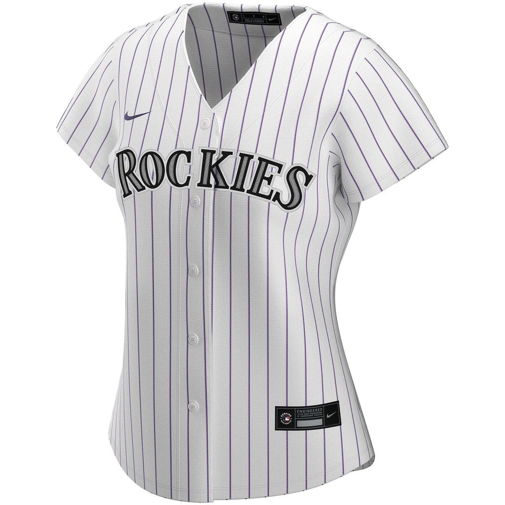 Colorado Rockies Women's Home Replica Custom Jersey - White