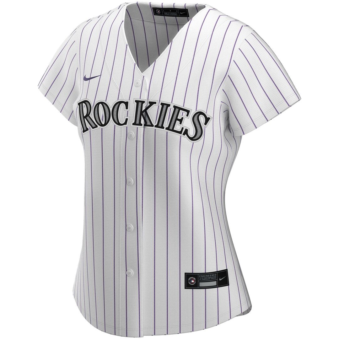 Colorado Rockies Women's Home Replica Custom Jersey - White