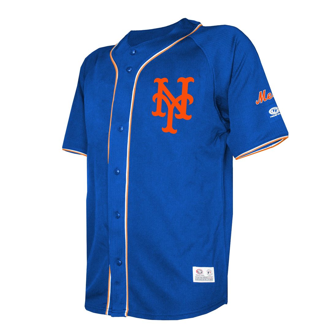 New York Mets Team Color Full-Button Fashion Jersey - Royal