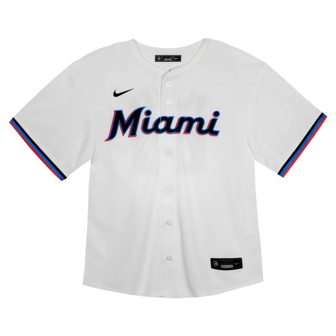 Miami Marlins Youth Home Jersey - White