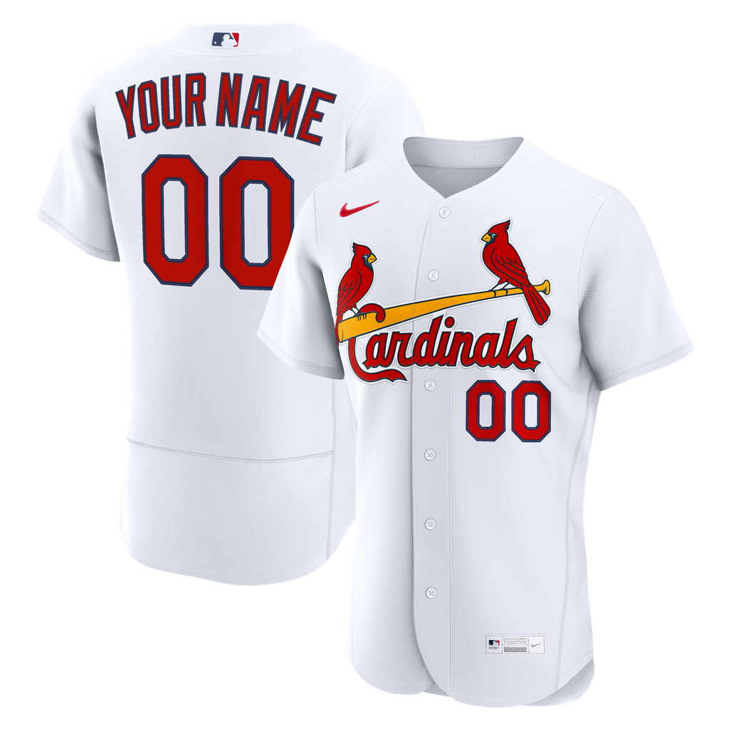 St. Louis Cardinals Home Authentic Custom Jersey - White
