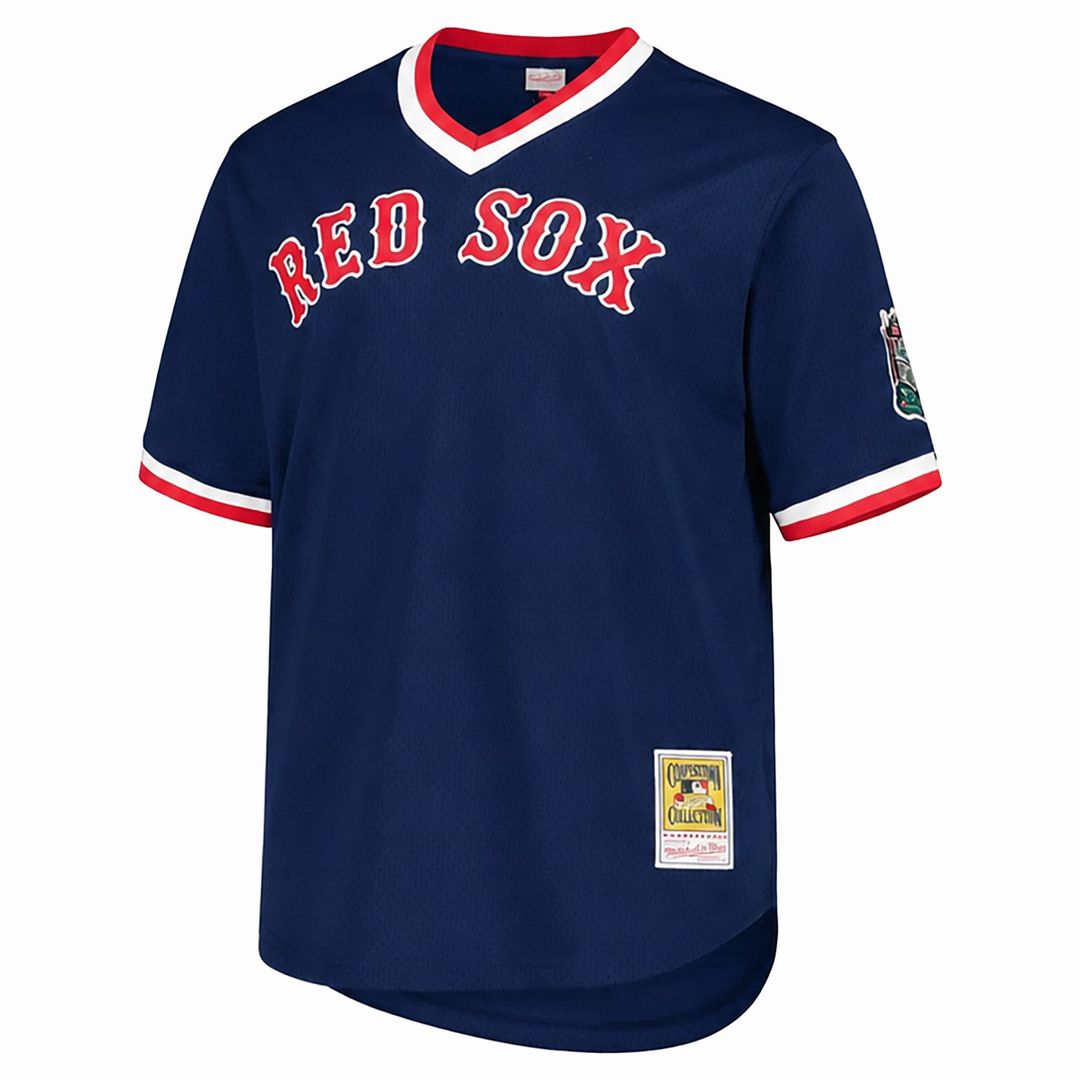 Pedro Martinez Boston Red Sox Big & Tall Cooperstown Mesh Jersey - Navy