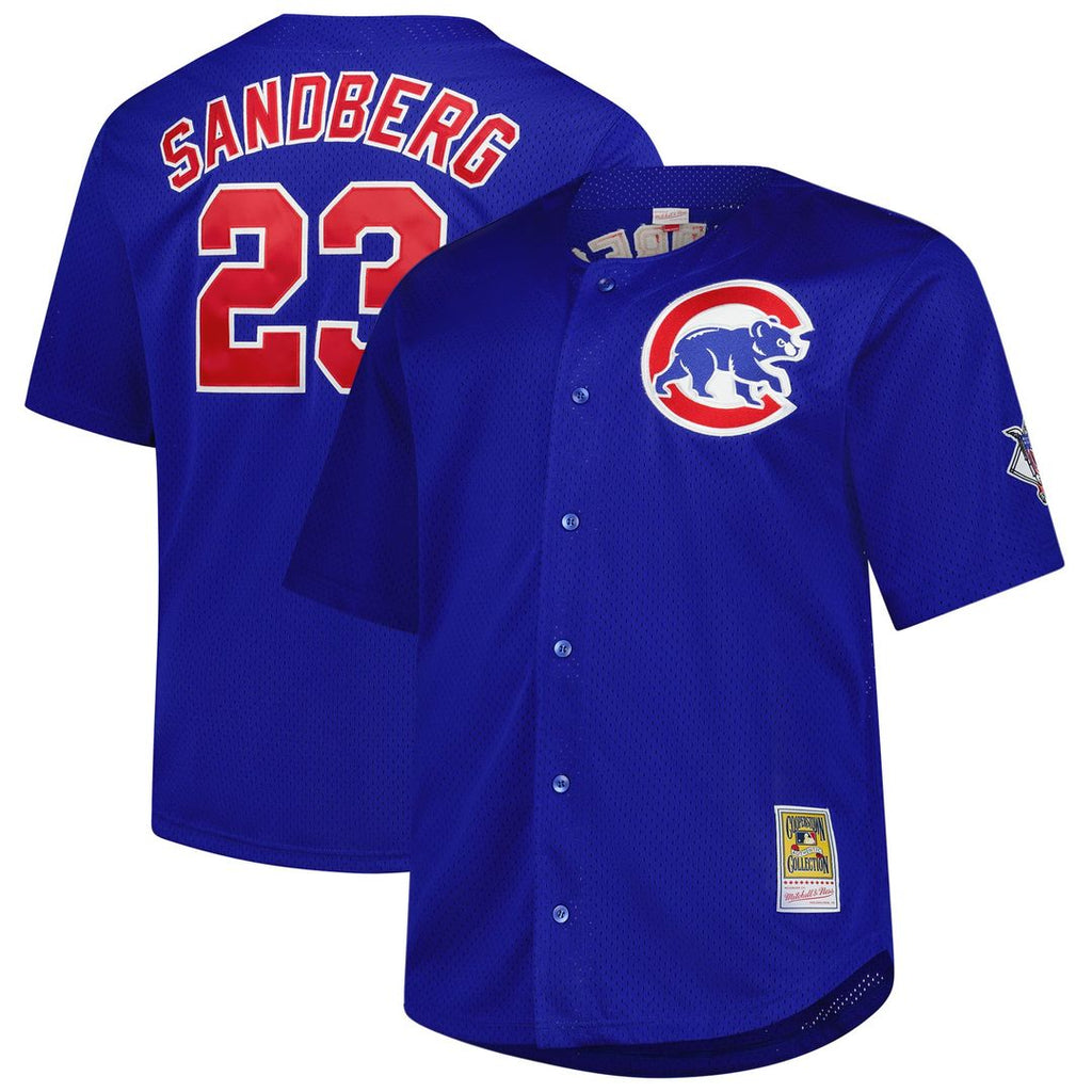 Ryne Sandberg Chicago Cubs Big & Tall Cooperstown Mesh Jersey - Royal