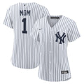 New York Yankees Women's #1 Mom Home Jersey - White