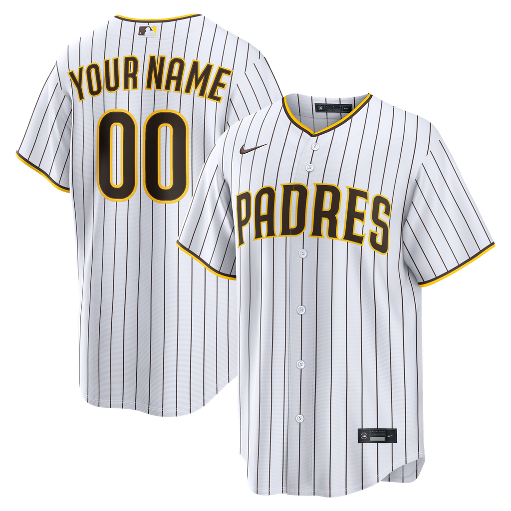 San Diego Padres Home Replica Custom Jersey - White