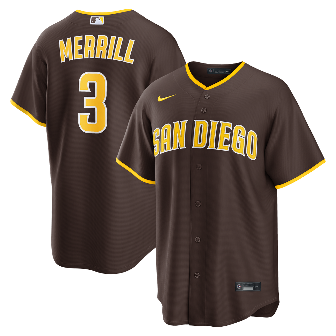 Jackson Merrill San Diego Padres Road Jersey - Brown