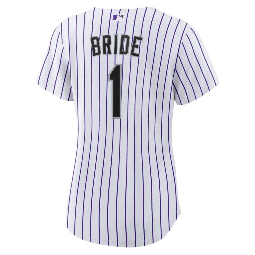 Colorado Rockies Women's #1 Bride Home Jersey - White