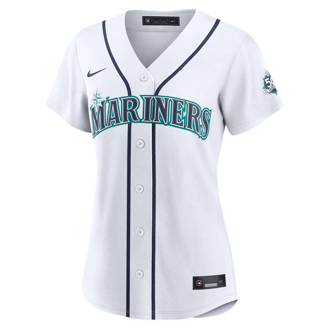 Seattle Mariners Women's Home 50th Season Jersey - White