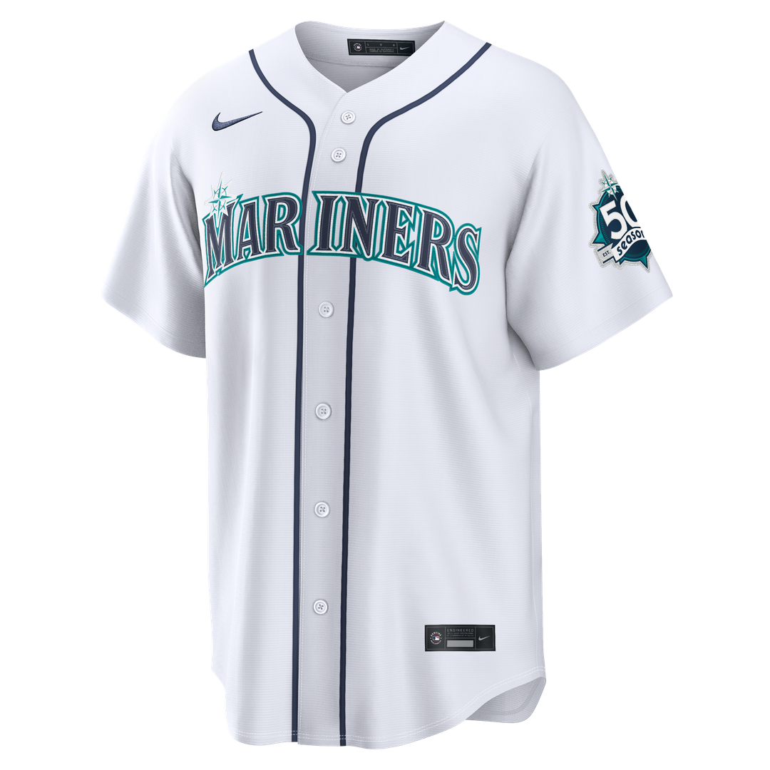 Julio Rodríguez Seattle Mariners Alternate Stadium 50th Season Patch Jersey - Teal