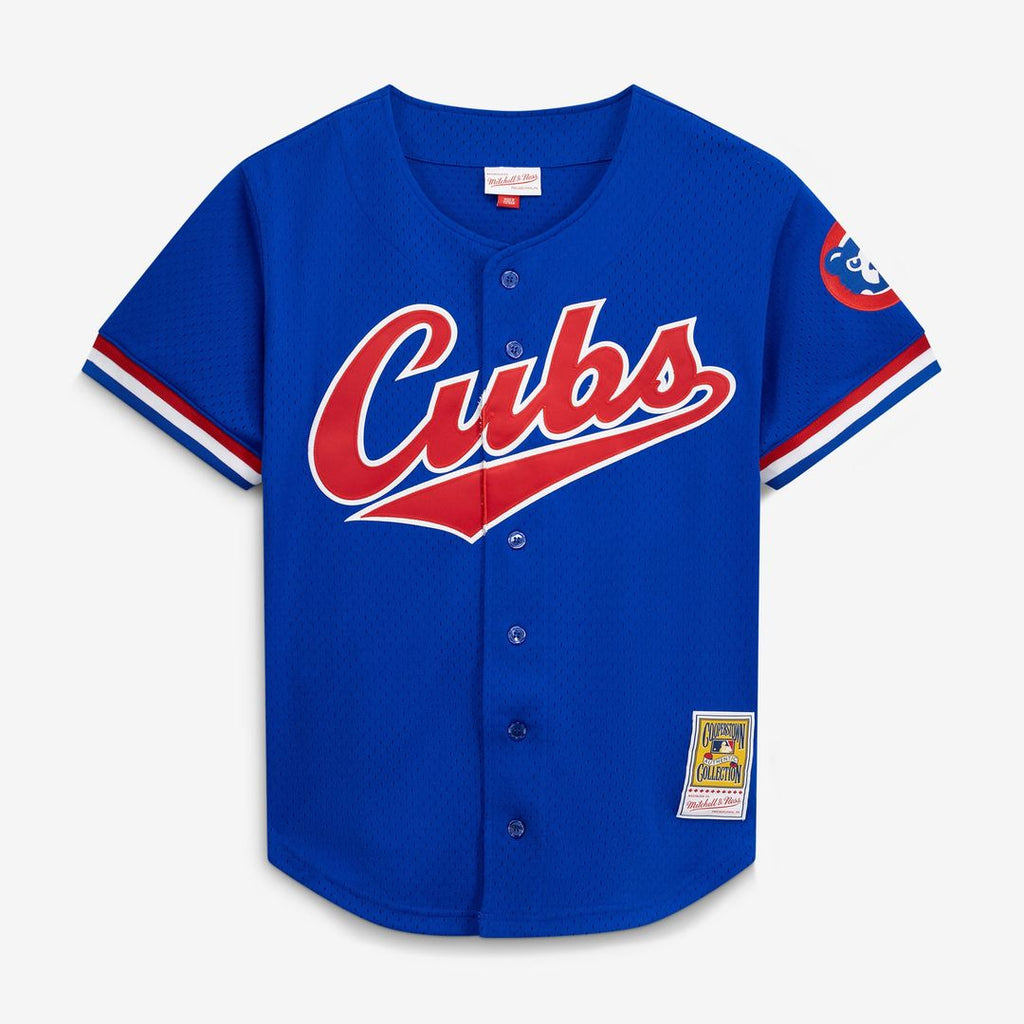 Ryne Sandberg Chicago Cubs 1996 Mesh Batting Practice Button-Up Jersey - Royal