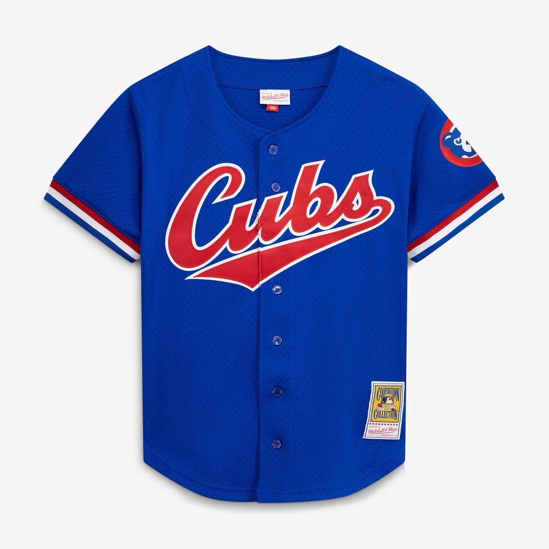 Ryne Sandberg Chicago Cubs 1996 Mesh Batting Practice Button-Up Jersey - Royal