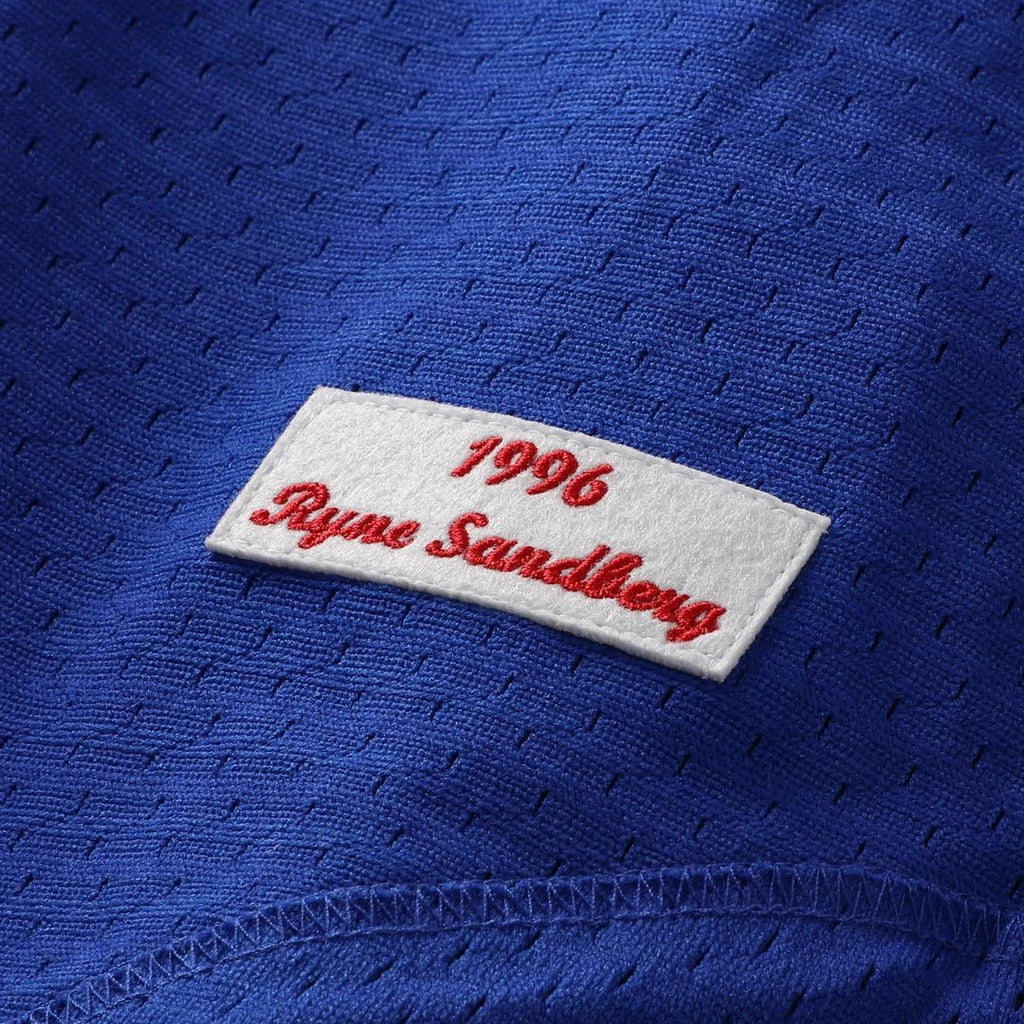 Ryne Sandberg Chicago Cubs 1996 Mesh Batting Practice Button-Up Jersey - Royal