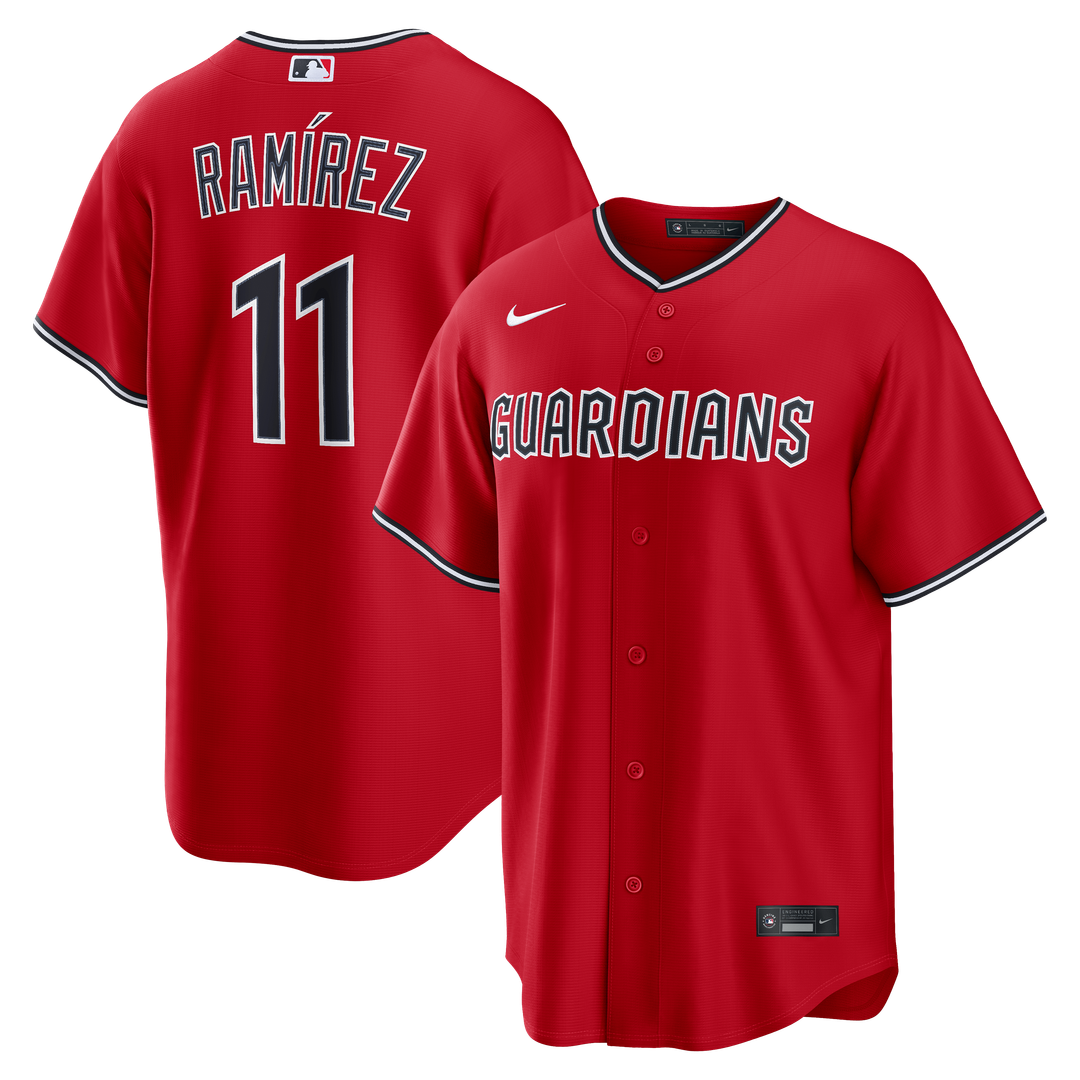 José Ramírez Cleveland Guardians Alternate Jersey - Red