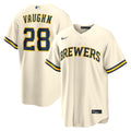 Andrew Vaughn Milwaukee Brewers Home Jersey - Cream