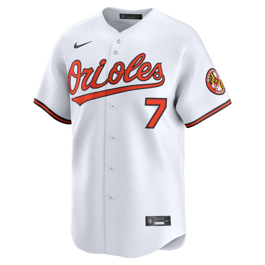 Jackson Holliday Baltimore Orioles Home Jersey - White