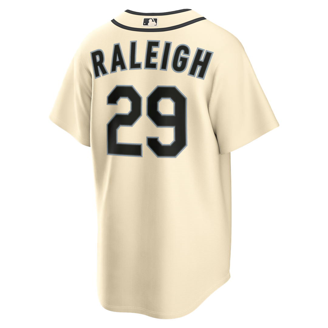 Cal Raleigh Seattle Mariners Alternate Jersey - Cream
