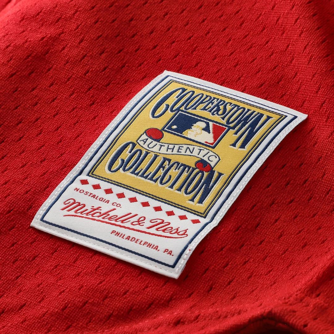 Deion Sanders Cincinnati Reds Cooperstown Mesh Batting Practice Button-Up Jersey - Red