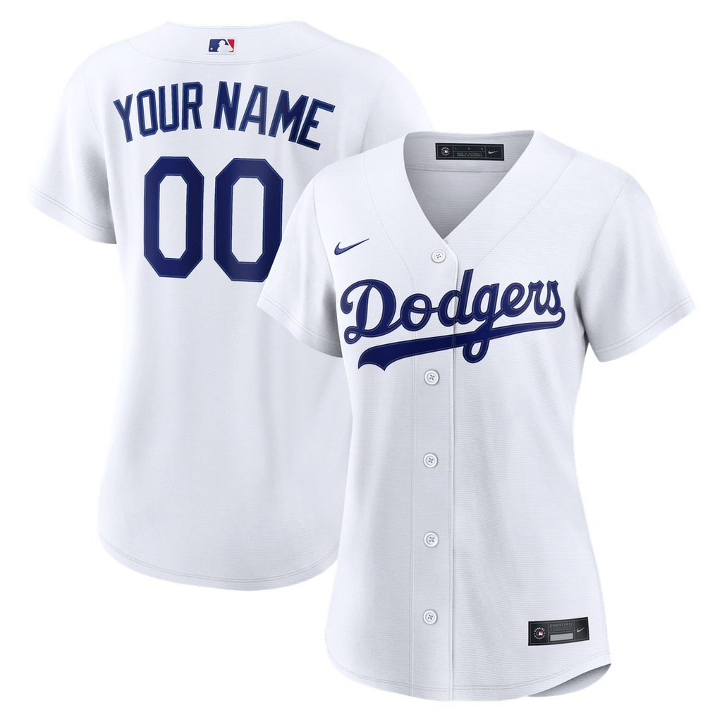 Los Angeles Dodgers Women's Home Replica Custom Jersey - White