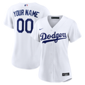 Los Angeles Dodgers Women's Home Replica Custom Jersey - White