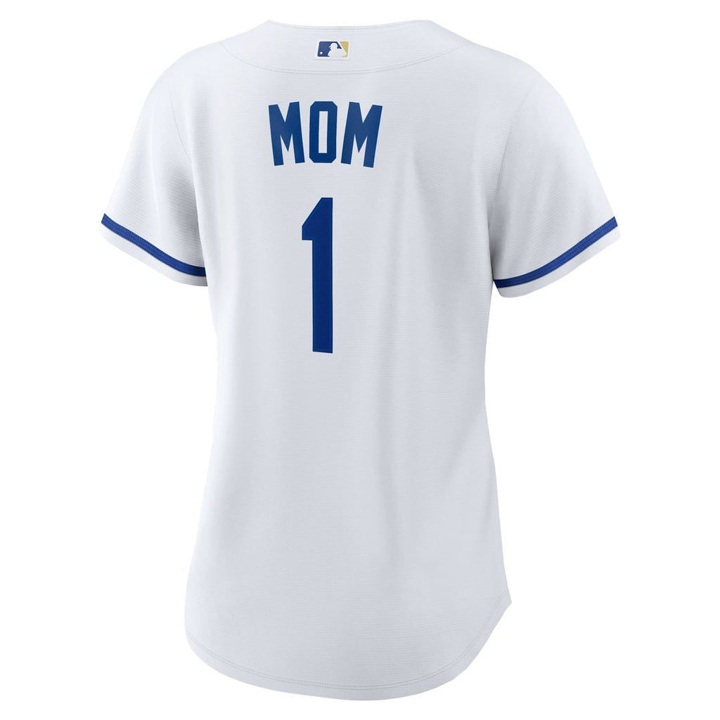 Kansas City Royals Women's #1 Mom Home Jersey - White
