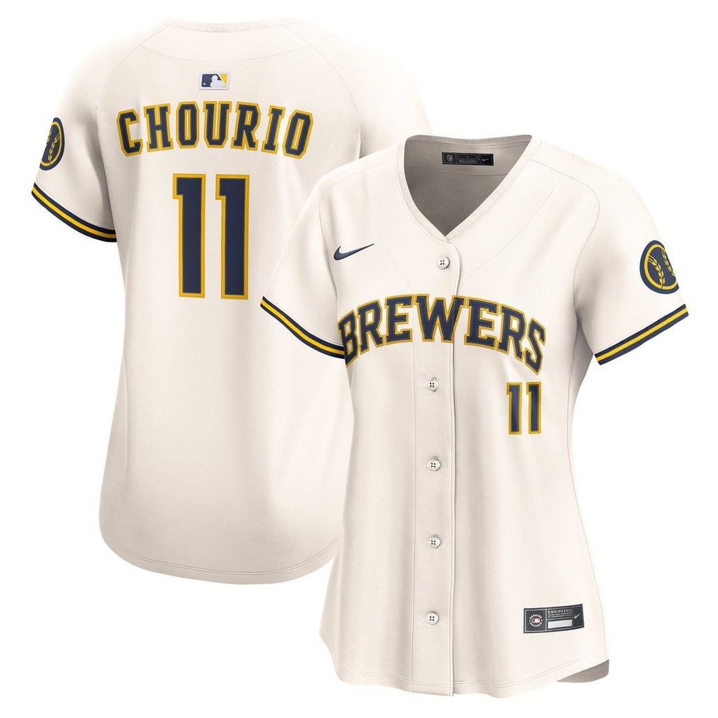 Jackson Chourio Milwaukee Brewers Women's Home Jersey - Cream