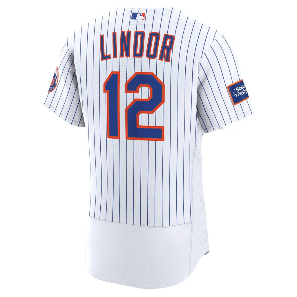 Francisco Lindor New York Mets Alternate Authentic Sponsor Patch Jersey - Black