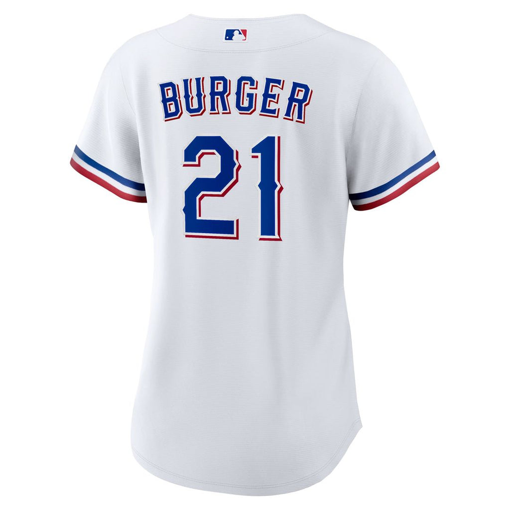 Jake Burger Texas Rangers Women's Home Jersey - White