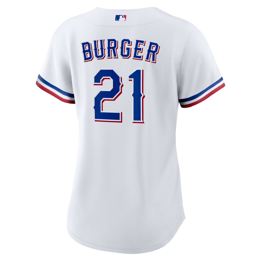 Jake Burger Texas Rangers Women's Home Jersey - White