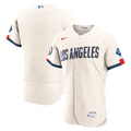 Los Angeles Dodgers Authentic Sponsor Patch Jersey - Cream