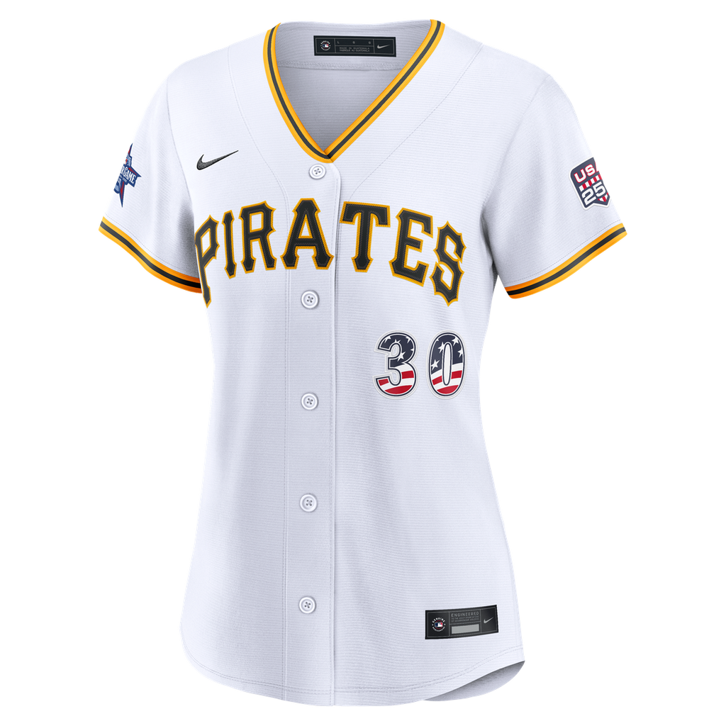 2026 All-Star Edition Stars & Stripes Women's Pittsburgh Pirates Paul Skenes White Jersey