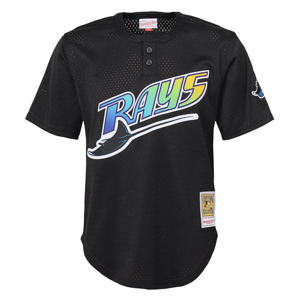 Wade Boggs Tampa Bay Rays Youth Mesh Jersey - Black