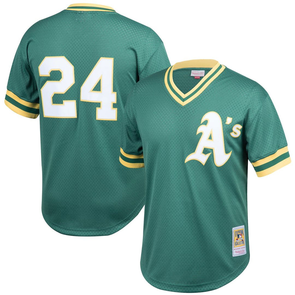 Rickey Henderson Athletics Big & Tall Mesh Jersey - Green