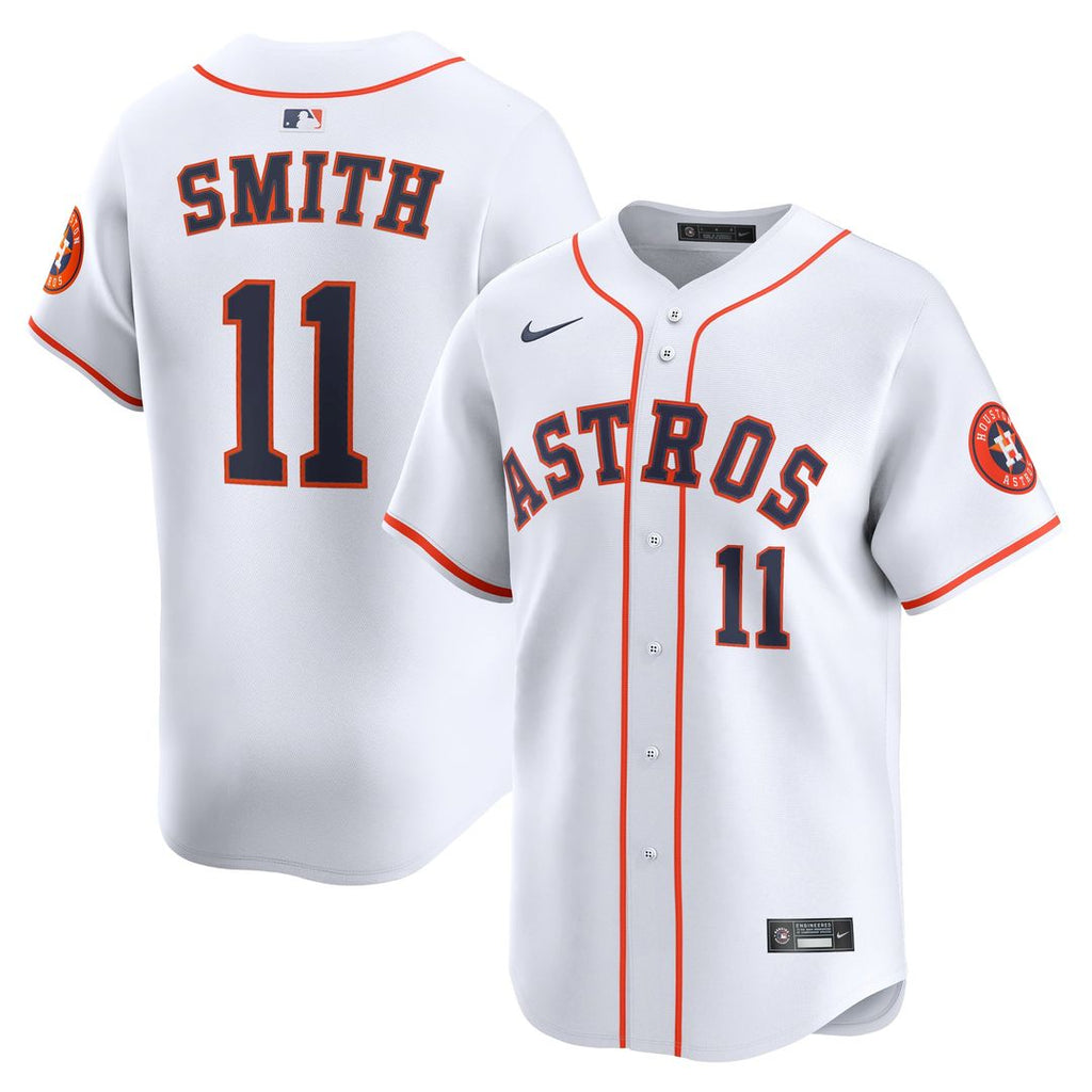 Cam Smith #11 Houston Astros Home Jersey - White